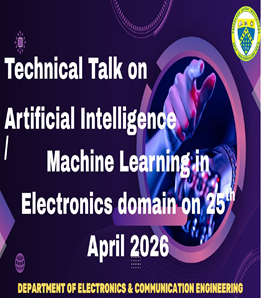 Technical talk on Artificial Intelligence  Machine Learning in Electronics Domain